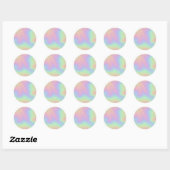 Imitate Holographische Pastel Custom Trendy Classi Runder Aufkleber (Blatt)