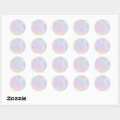 Imitate Holographische Pastel Custom Trendy Classi Runder Aufkleber (Blatt)