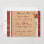 IMITATE Holz, Blätter, Herz, Weizen FOTO Rett Datu Save The Date (Rückseite)