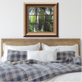 Imitate Holz Gerahmtes Fenster Tropische Sicht Lei Leinwanddruck (Insitu (Schlafzimmer))