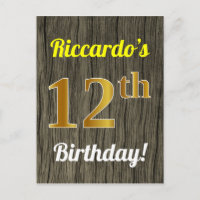 Imitate Holz, Imitate Gold 12. Geburtstag & Indivi
