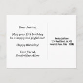 Imitate Holz, Imitate Gold 13. Geburtstag + Indivi Postkarte (Rückseite)