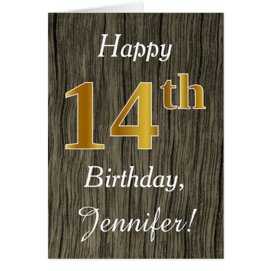 Imitate Holz, Imitate Gold 14. Geburtstag + Indivi (Vorne)