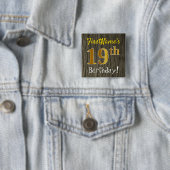 Imitate Holz, Imitate Gold 19. Geburtstag + Indivi Button (Beispiel)