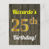 Imitate Holz, Imitate Gold 25. Geburtstag & Indivi