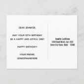 Imitate Holz, Imitate Gold 35. Geburtstag & Indivi Postkarte (Rückseite)