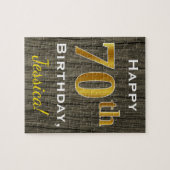 Imitate Holz, Imitate Gold 70. Geburtstag + Indivi Puzzle (Horizontal)