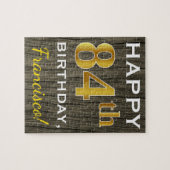 Imitate Holz, Imitate Gold 84. Geburtstag + Indivi Puzzle (Horizontal)