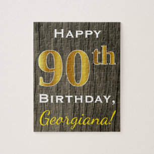 Imitate Holz, Imitate Gold 90. Geburtstag + Indivi Puzzle