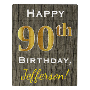 Imitate Holz, Imitate Gold 90. Geburtstag + Indivi Puzzle