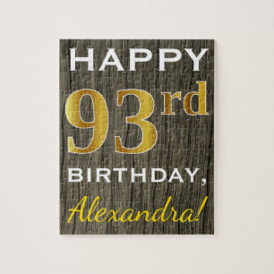 Imitate Holz, Imitate Gold 93. Geburtstag + Indivi Puzzle
