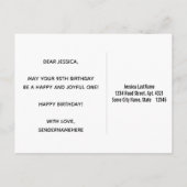 Imitate Holz, Imitate Gold 95. Geburtstag & Indivi Postkarte (Rückseite)