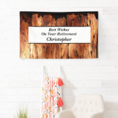 Imitate Holz, Personalisierten 3 Zeilen Texteinzie Banner (Insitu)
