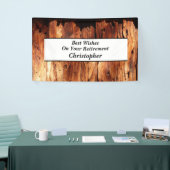 Imitate Holz, Personalisierten 3 Zeilen Texteinzie Banner (Messeveranstaltung)