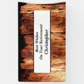 Imitate Holz, Personalisierten 3 Zeilen Texteinzie Banner (Vertikal)