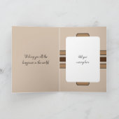 Imitate Holz rustikal 18. braunes Foto Geburtstag Karte (Innenseite)