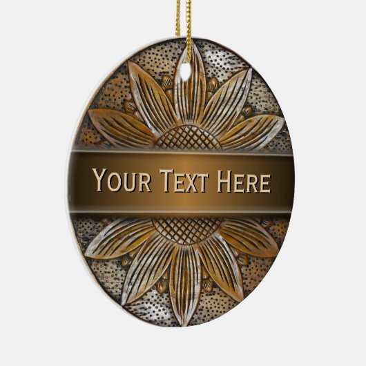 Imitate Holz Sonnenblumen Foto Keramik Rundschmuck Keramik Ornament (Rechts)