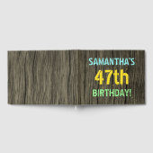 Imitate Holz, Textanstrich, 47. Geburtstag + Name Gästebuch (Voll)