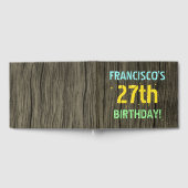 Imitate Holz, Textanzeige gestrichen, 27. Geburtst Gästebuch (Voll)