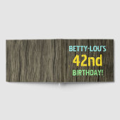 Imitate Holz, Textanzeige gestrichen, 42. Geburtst Gästebuch (Voll)