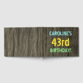 Imitate Holz, Textanzeige gestrichen, 43. Geburtst Gästebuch (Voll)