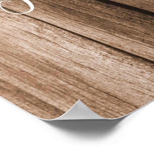 Imitate Holz Wählen Sie einen Platz auf beiden Sei Poster (Ecke)