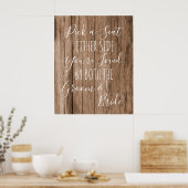 Imitate Holz Wählen Sie einen Platz auf beiden Sei Poster (Küche)