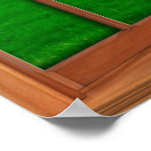 Imitate Holzbäume Fenstertäuschung - Grüner Park Poster (Ecke)