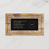 Imitate Holzbrettstruktur Visitenkarte (Rückseite)