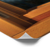 Imitate Holzfenster-Illusion - Vogelschloss Poster (Ecke)