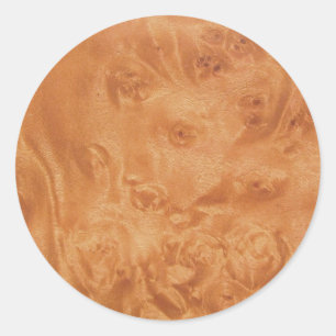 Imitate Holzkörner Runder Aufkleber