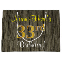 Imitate Holzlook, Imitate Gold 33. Geburtstag + Na