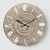 Imitate Holzschnitt große Uhr (Vorderseite)