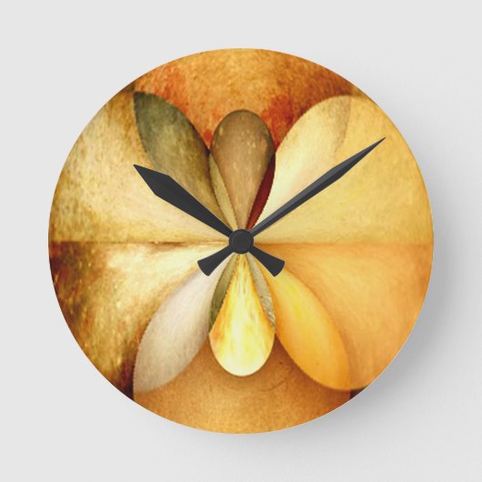 Imitate Holzstudie01 Wall Clock Round sm Runde Wanduhr (Vorderseite)