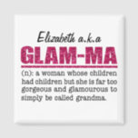 Imitate Hot Pink Glitzer Glam-Ma Magnet<br><div class="desc">Imitate Hot Pink Glitzer Glam-Ma Magnet - Für einige von uns kommt es auf natürliche Weise, glamourös und fabelhaft zu sein. Zeigen Sie Ihre innere Diva und ewig Glam-Einstellung mit diesem sehr coolen Imitat Glitzer Hot-Rosa Glam-Ma Magneten. Mit seiner Definition: "Glam-ma ist eine Frau, deren Kinder Kinder hatten, aber viel...</div>