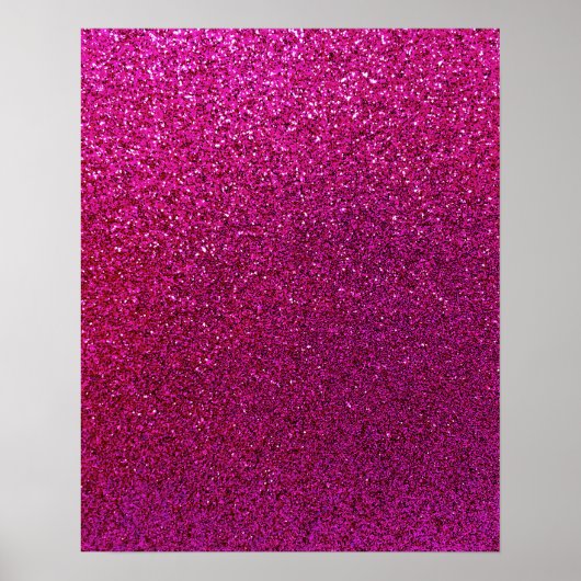 Imitate Hot Pink Glitzer Hintergrund Sparkle Poster (Vorne)