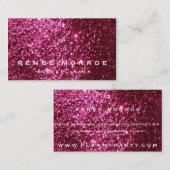 Imitate Hot Pink Glitzer Moderne Visitenkarte (Vorne/Hinten)