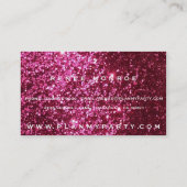 Imitate Hot Pink Glitzer Moderne Visitenkarte (Rückseite)