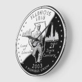 Imitate Illinois Staat Quarter Große Wanduhr (Winkel)