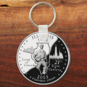 Imitate Illinois Staat Quarter Schlüsselanhänger (Vorderseite)