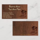 Imitate im gestörten Lederweizenstil XIII Visitenkarte (Vorne/Hinten)