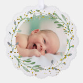 Imitate im Grünen Glitzer Taufe danke Ornament Karte (Vorderseite)