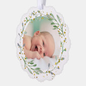 Imitate im Grünen Glitzer Taufe danke Ornament Karte (Links)