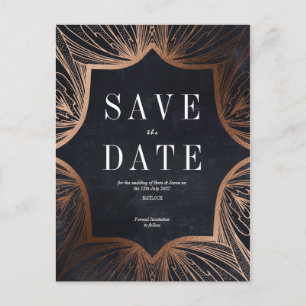 Imitate im Jugendstil: Hochzeit retten Datum Postkarte