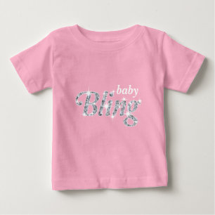 Imitate im rosa "Baby Bling"-Design Baby T-shirt