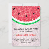 Imitate im Sommer Party Glitzer Wassermelone Einladung (Vorderseite)