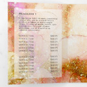 Imitate in goldfarbenem Rosa Fox Broschüre (Innen Erste Seite)