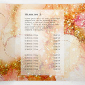 Imitate in goldfarbenem Rosa Fox Broschüre (Innenseite Mitte)