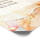 Imitate in goldrosa Aquarellfarben zeichnen Preisl Poster (Ecke)