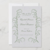 Imitate in Lily Valley Grüne feierliche Hochzeit Save The Date (Vorderseite)